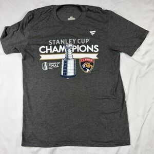 Fanatics Florida Panthers 2024 Stanley Cup Champions T-Shirt Mens Medium